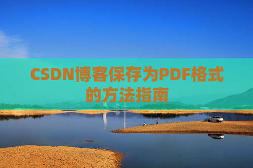 CSDN博客保存为PDF格式的方法指南